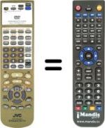 Gleichwertige Fernbedienung JVC XV 2EU