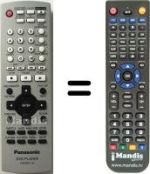 Replacement remote control National DVD S-295