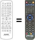 Replacement remote control Sharp DV 890 S