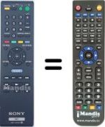 Replacement remote control Sony BDP-S570