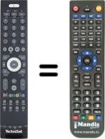 Gleichwertige Fernbedienung Technisat TV705000