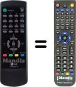 Replacement remote control LG 6710V00017N