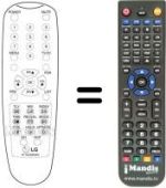 Replacement remote control LG 20J3RX