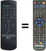 Replacement remote control LG 6710V00017F