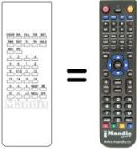 Replacement remote control Hitachi C2069H