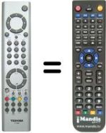 Replacement remote control Toshiba 23WLT56
