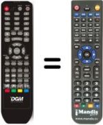 Replacement remote control DGM ETV-2281WH
