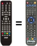 Replacement remote control DGM LTV-3289WH