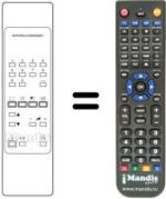 Replacement remote control Dual TV7003
