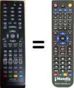 Gleichwertige Fernbedienung Denver TFD-2208 DVB-T