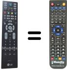 Replacement remote control LG 6710900010J