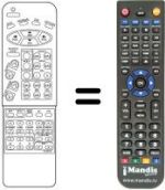 Replacement remote control Daewoo DTY2898TF / SC