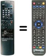 Replacement remote control Aiwa HV-FX700