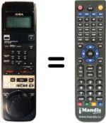 Replacement remote control Aiwa HV-G75