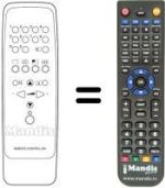 Replacement remote control Dual TV7001