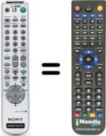 Replacement remote control Sony SLV-SE830B