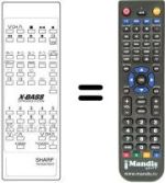 Replacement remote control Sharp RRMC-G1022BMSA