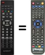 Replacement remote control Sunstech TLEI1955HDT
