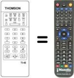 Replacement remote control Thomson 925TX0789