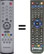 Replacement remote control Toshiba V20096228