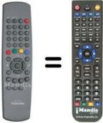 Replacement remote control Toshiba V30037753