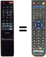 Replacement remote control Toshiba V121S