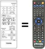 Replacement remote control Toshiba 7014-8347