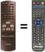 Replacement remote control Toshiba V429