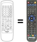 Replacement remote control Toshiba V828G