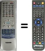 Replacement remote control Toshiba V622EW