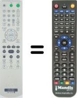 Gleichwertige Fernbedienung Sony DVP-NS29