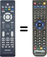 Replacement remote control Philips DVD-R3595H