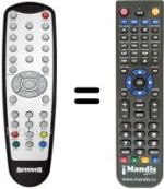 Replacement remote control DIGIQUEST EASYSCARTT1