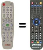 Replacement remote control YAMADA DVD-DIVX