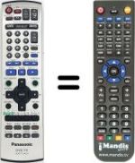 Gleichwertige Fernbedienung Panasonic DMRE-65