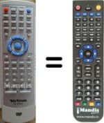 Replacement remote control MxOnda MX-DVD8356