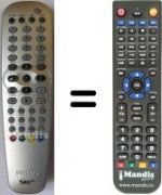 Gleichwertige Fernbedienung Philips DVD-R7250H / 58