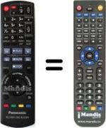 Gleichwertige Fernbedienung Panasonic DMP-BDT100