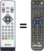 Replacement remote control United DVBT8072