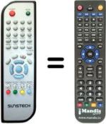 Replacement remote control Sunstech DTB-P500HD-BLACK