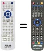 Gleichwertige Fernbedienung Akai TDX-7018