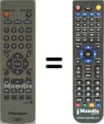 Replacement remote control Pioneer DV-U7