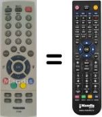 Replacement remote control Toshiba 14 N 21 D2