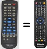 Replacement remote control Toshiba SD-189 EKE