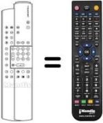 Replacement remote control Blaupunkt PS 55-20 VT 7 669 260