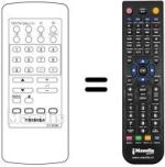 Replacement remote control Toshiba 2180 TD