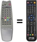 Replacement remote control Quadro CTV 55X10 TXT
