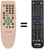 Replacement remote control Panasonic TU-CT20CN