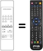 Gleichwertige Fernbedienung Dual TV 7003