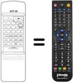 Replacement remote control EGT 28